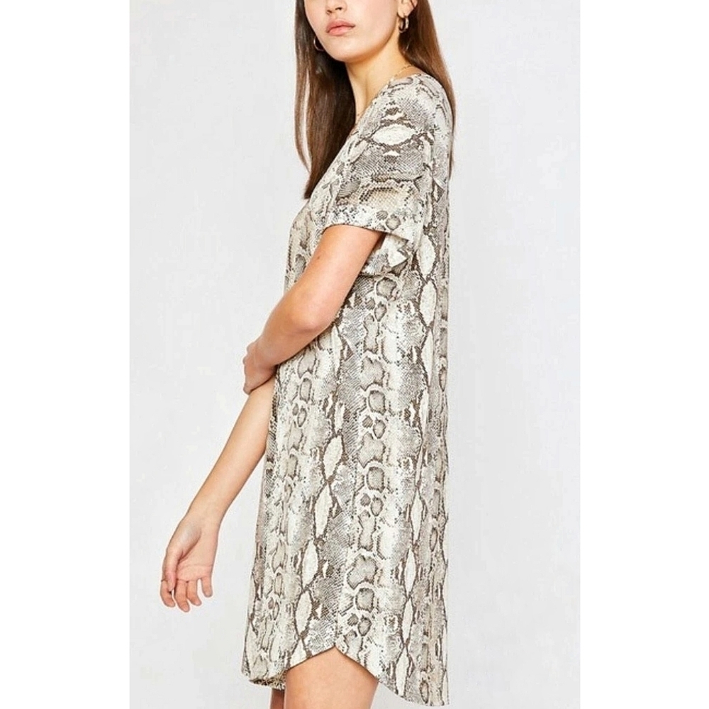 Stella McCartney |‎ 100% Silk Snakeskin Printed Shift Dress 6